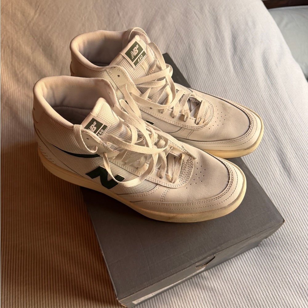 New Balance White High-Top Sneakers